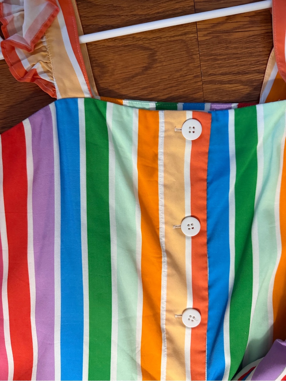 Crosby Rainbow Striped Button Front Tank & Shorts Set NWOT - Picture 5 of 7